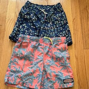 Two pair Vineyard Vines Boys swim shorts size 7